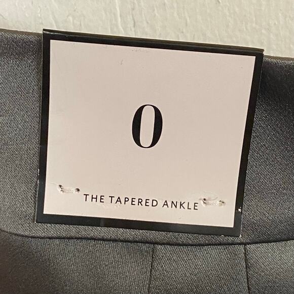 NWT White House Black Market WHBM Silver Satin Wrap Tapered Ankle Pant Size 0 - Picture 7 of 14